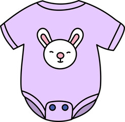 Baby Clothes decorative design element for website, presentation, flyer, brochure, printing, application. illustration style