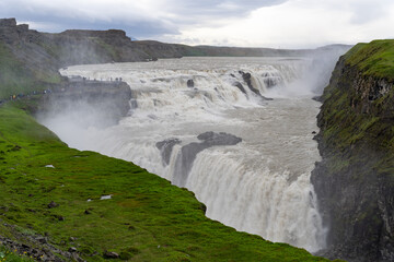 Gullfoss Waterfall in Iceland in summer