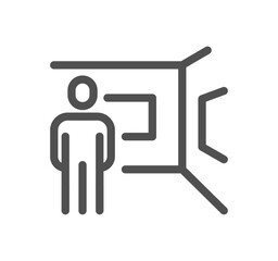 Museum related icon outline and linear vector.