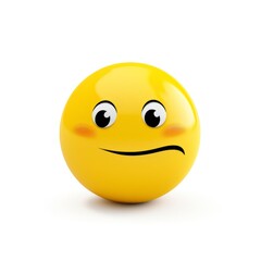 Emoji ball on white background