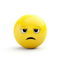 Fototapeta premium Emoji ball on white background