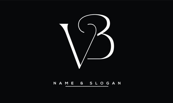 VB,  BV,  V,  B  Abstract  Letters  Logo  Monogram