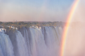 Close-up of the victoria falls in Zimbabwe