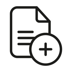 Add file vector icon, add document icon, add file icon in flat trendy style.