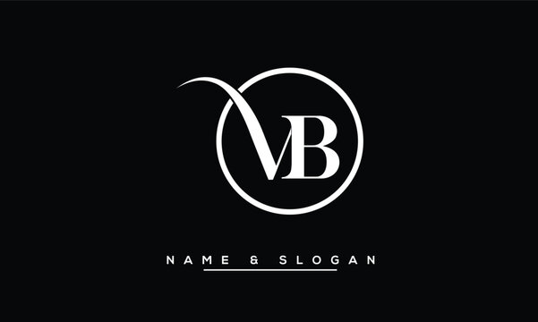 VB,  BV,  V,  B  Abstract  Letters  Logo  Monogram