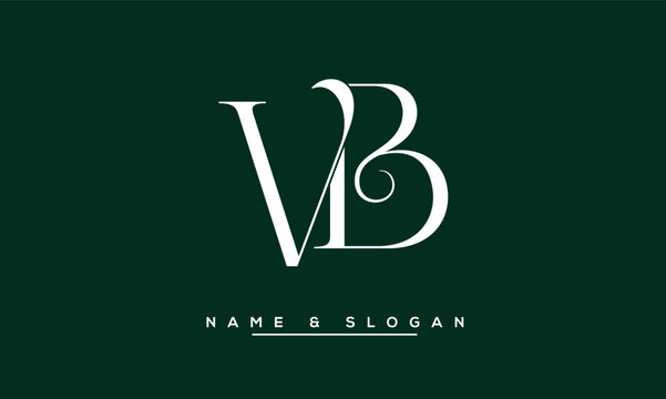 VB,  BV,  V,  B  Abstract  Letters  Logo  Monogram
