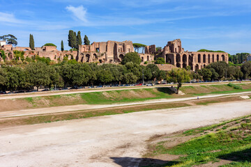 Fototapeta na wymiar Ancient Circus Maximus arena in Rome, Italy