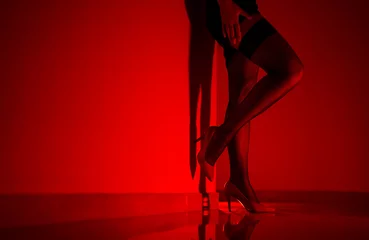 Prostitute waiting for the client. Red-light district. © M-Production