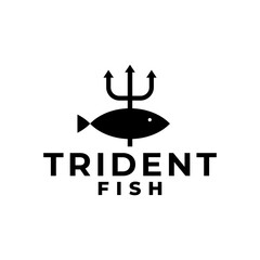 illustration combination of a fish with a trident. good for seafood restaurant or any business.