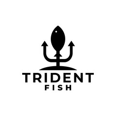 illustration combination of a fish with a trident. good for seafood restaurant or any business. © Mohha Stock