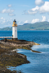 Rubha nan Gall, Tobermory Lighthouse, Tobermory, Isle of Mull, Scotland, UK
