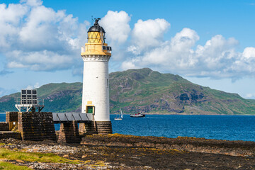 Rubha nan Gall, Tobermory Lighthouse, Tobermory, Isle of Mull, Scotland, UK