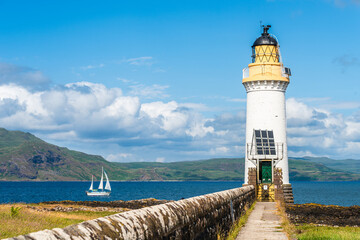 Rubha nan Gall, Tobermory Lighthouse, Tobermory, Isle of Mull, Scotland, UK