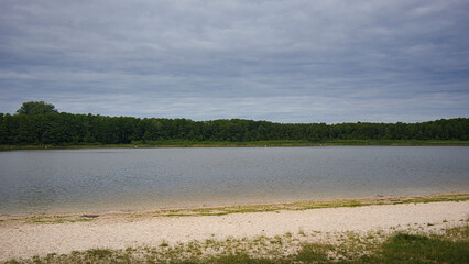 Strand am Gorinsee in Brandenburg bei Berlin, Wandlitz, Brandenburg, Deutschland