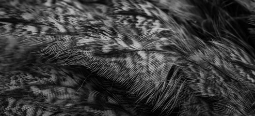 white and black feathers of the owl