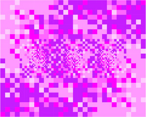 Vector Design Abstract Square Pixel Geometric in various size shape Graphic Pattern Background Shade of Purple Pink White Concept 