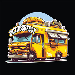oktoberfest hamburger van for food party