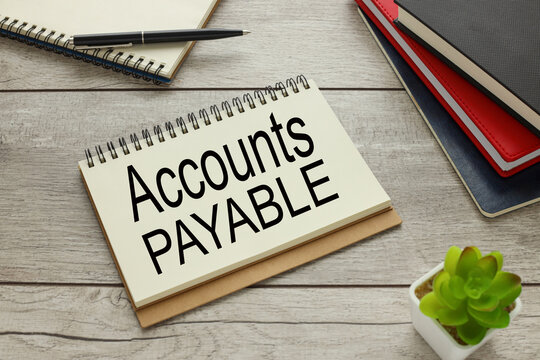 ACCOUNTS PAYABLE notebook with words in the middle of the style