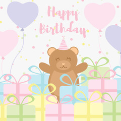 teddy bear with balloons