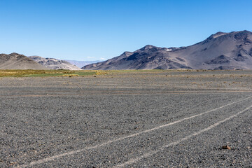 Picturesque landscape along the route to El Peñon - wild nature of the remote highlands in Argentina, South America - Discovering the Puna