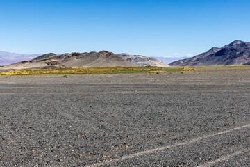 Picturesque landscape along the route to El Peñon - wild nature of the remote highlands in...