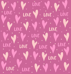 seamless pattern with hearts