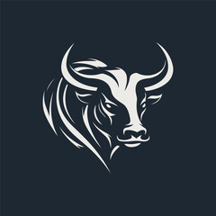 Bull head logo design vector illustration