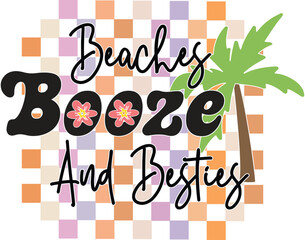 Funny Retro Wavy  Bold Styled Colorful Typographic Design Combination on White Square Background. Summer Camping Sublimation Quote, Saying, Slogan, Thought For Adventure Lover's Outdoor Fashion.