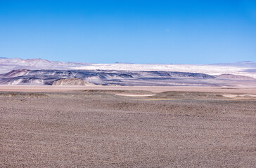 Puna - off road adventure on the way to the Campo de Piedra Pómez, a bizarre but beautiful landscape with a field of pumice, volcanic rocks and dunes of sand in the north of Argentina, South America 