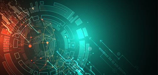 Abstract technology circuit board. Communication concept.