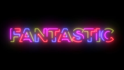 Fantastic colored text. Laser vintage effect