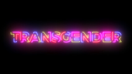 Transgender colored text. Laser vintage effect