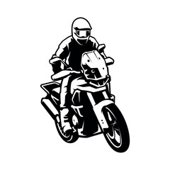 Fototapeta na wymiar Biker riding adventure motorcycle illustration vector