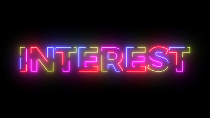 Interest colored text. Laser vintage effect