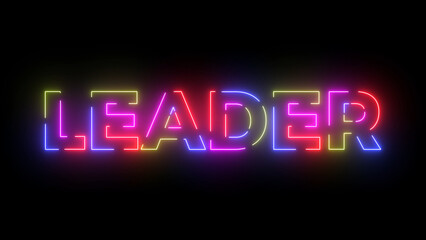 Leader colored text. Laser vintage effect