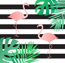 pink flamingo vector