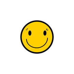 Smiley. Vector happy face. Face Emoticon icon vector logo. Smiley very basic happy face