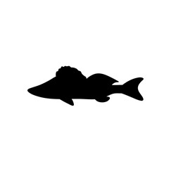 Fish vector silhouette