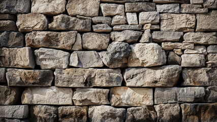 Stone wall textured wallpaper illustration - Generative AI