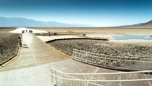 Surreal Beauty: Time-Lapse Scene of Bad Water Basin at Death Valley National Park, Nevada, Unveiled in Mesmerizing 4K Resolution