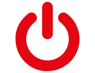 Power button on transparent background