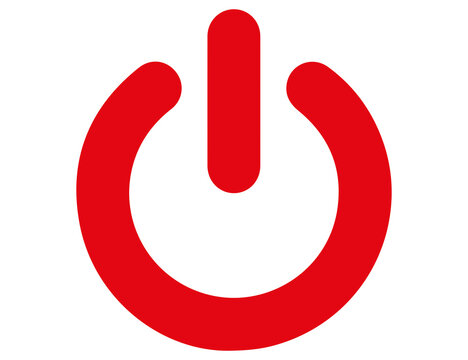 Power button on transparent background