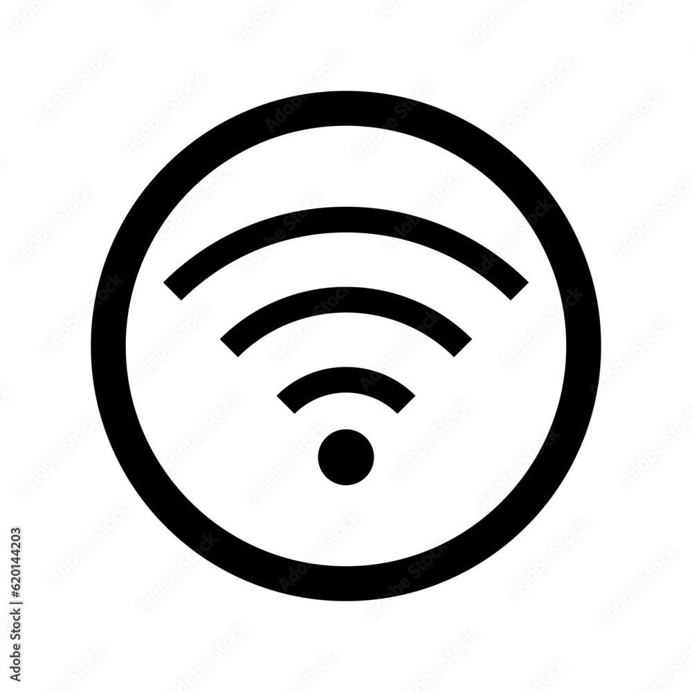 Poster wifi black icon. internet connection symbol. modern icon for apps and websites. vector illustration 