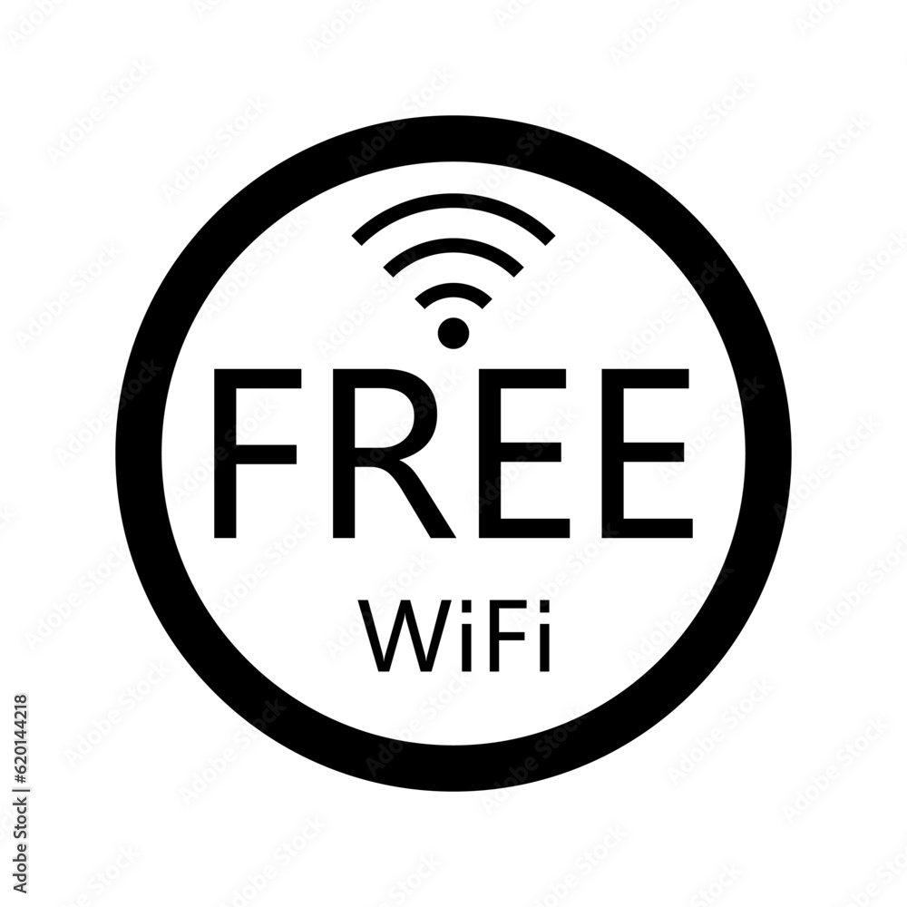 Aufkleber wifi black icon. internet connection symbol. modern icon for apps and websites. vector illustration 