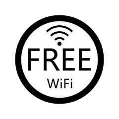 Wifi black icon. Internet connection symbol. Modern icon for apps and websites. Vector illustration isolated on white background.