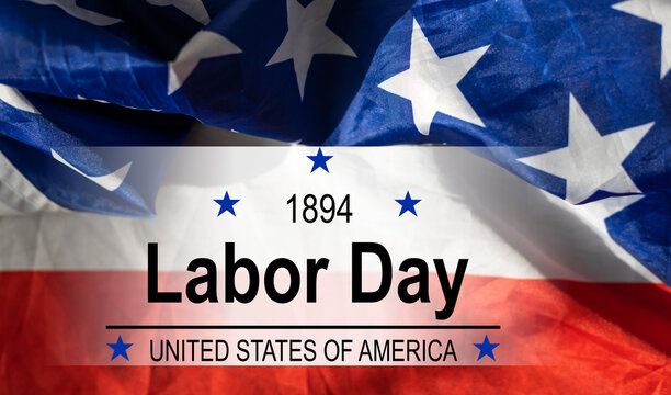 Happy Labor Day, September 7th, Beautiful design element White background. United state of America, American Labor day design. Beautiful USA flag Composition. Labour Day poster design