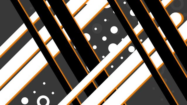 modern shape animation with blue slides and black slide on grey backgorund. Beams moving with orange shadow. Futuristic trendy new style video
