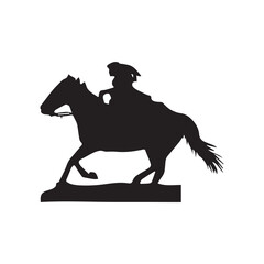 Obraz na płótnie Canvas Running horse silhouette vector art.