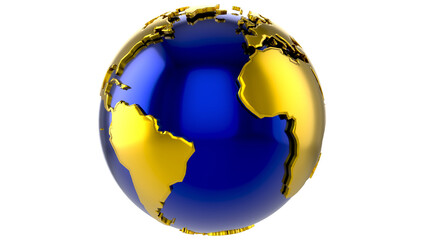 Fototapeta premium 3d Globe on transparent background