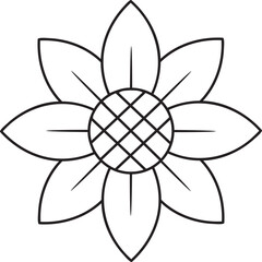 Sunflower outline